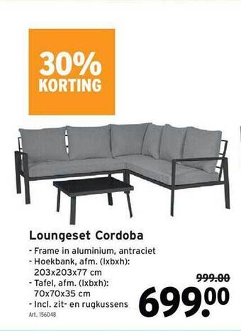 GAMMA Loungeset Cordoba aanbieding