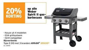 GAMMA Weber Spirit II Gasbarbecues aanbieding