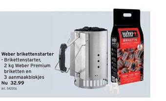 GAMMA Weber Brikettenstarter aanbieding