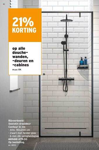 GAMMA Douche Wanden, Deuren En Cabines aanbieding