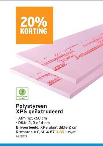 GAMMA Polystyreen Xps Geёxtrudeerd aanbieding