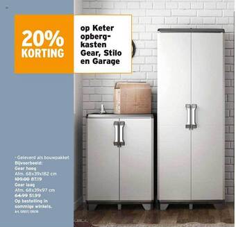 GAMMA Keter Opbergkasten Gear, Stilo En Garage aanbieding