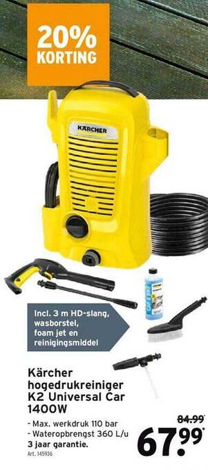 GAMMA Kärcher Hogedrukreiniger K2 Universal Car aanbieding