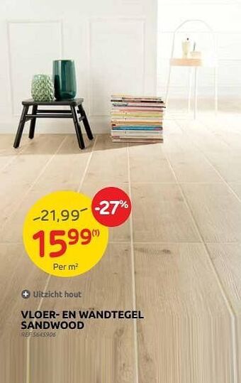 Brico Vloer- en wandtegel sandwood aanbieding
