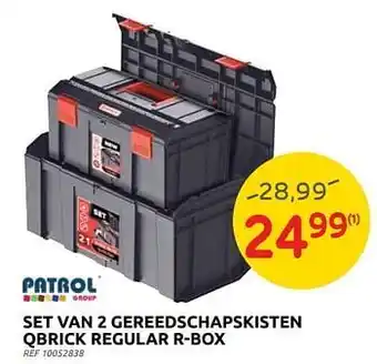 Brico Set van 2 gereedschapskisten qbrick regular r-box aanbieding
