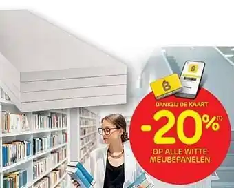 Brico -20% op alle witte meubepanelen aanbieding