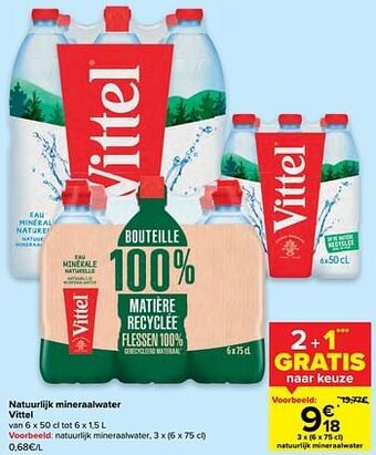 Carrefour Natuurlijk mineraalwater aanbieding