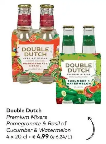 Bio Planet Double dutch premium mixers pomegranate + basil of cucumber + watermelon aanbieding