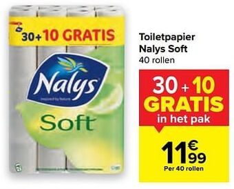 Carrefour Toiletpapier nalys soft aanbieding