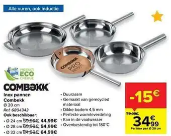 Carrefour Inox pannen combekk aanbieding