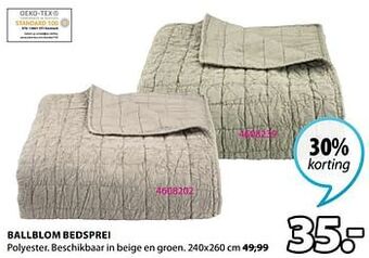 Jysk Ballblom bedsprei aanbieding