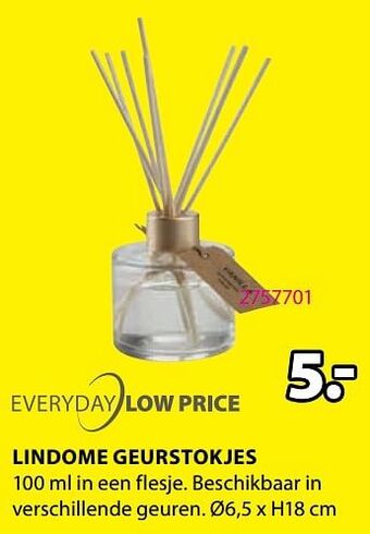 Jysk Lindome geurstokjes aanbieding