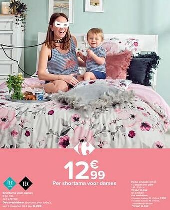 Carrefour Shortama voor dames aanbieding