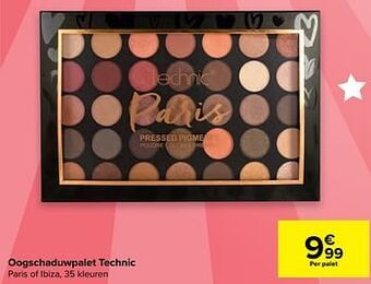 Carrefour Oogschaduwpalet technic aanbieding