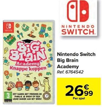 Carrefour Nintendo switch big brain academy aanbieding