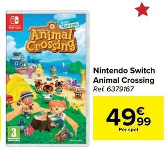 Carrefour Nintendo switch animal crossing aanbieding