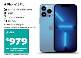 Base Apple iphone 13 pro aanbieding