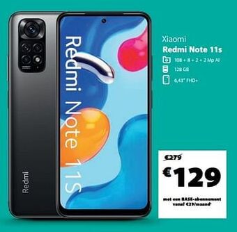 Base Xiaomi redmi note 11s aanbieding