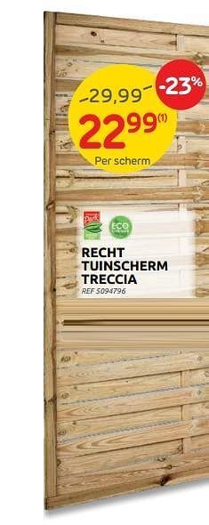 Brico Recht tuinscherm treccia aanbieding