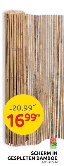 Brico Scherm in gespleten bamboe aanbieding