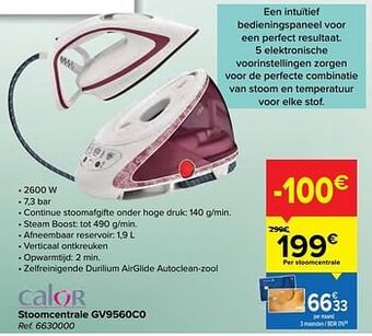 Carrefour Calor stoomcentrale gv9560c0 aanbieding