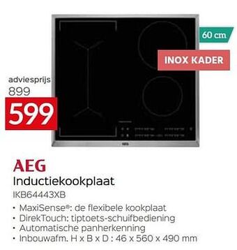 Selexion Aeg inductiekookplaat ikb64443xb aanbieding