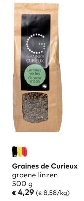 Graines de curieux groene linzen