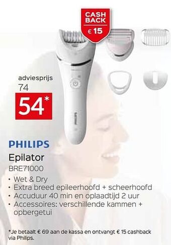 Selexion Philips epilator bre71000 aanbieding