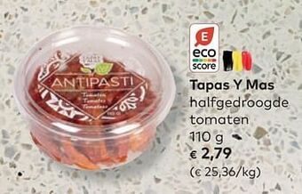 Bio Planet Tapas y mas halfgedroogde tomaten aanbieding