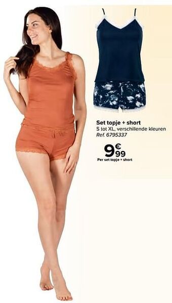 Carrefour Set topje + short aanbieding