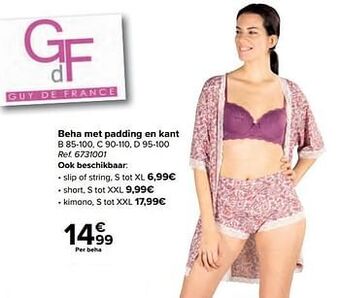 Carrefour Beha met padding en kant aanbieding