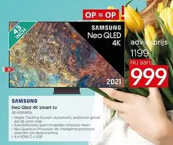Selexion Samsung neo qled 4k smart tv qe43qn90a aanbieding