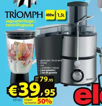 ElectroStock Triomph sapcentrifuge aanbieding