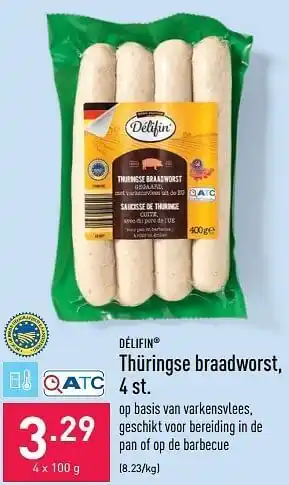 ALDI Thüringse braadworst aanbieding
