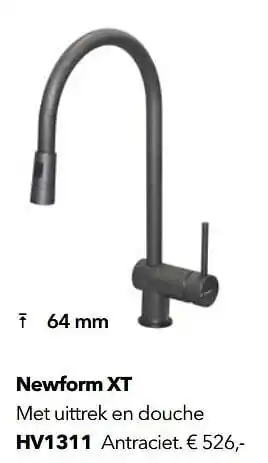Keukenkranen newform xt hv1311 antraciet