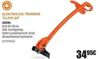 HandyHome Black + decker elektrische trimmer gl310-qs aanbieding