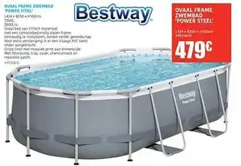 HandyHome Ovaal frame zwembad power steel aanbieding