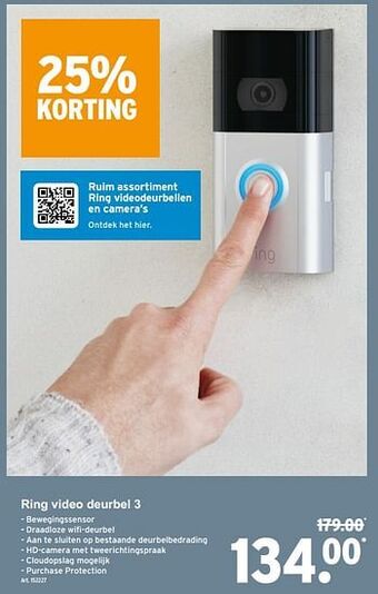 GAMMA Ring video deurbel 3 aanbieding