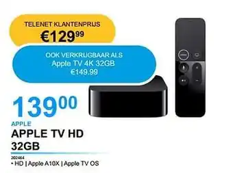 Derco Systems Apple tv hd 32gb aanbieding