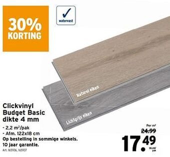 GAMMA Clickvinyl budget basic aanbieding