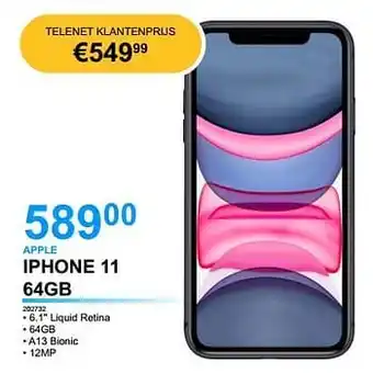 AUVA Apple iphone 11 64gb aanbieding