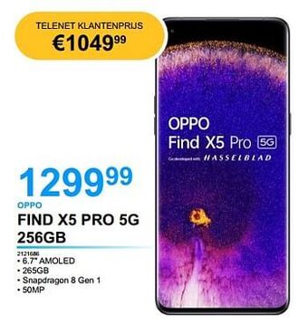 AUVA Oppo find x5 pro 5g 256gb aanbieding