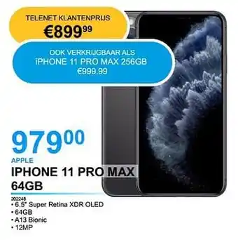 AUVA Apple iphone 11 pro max 64gb aanbieding