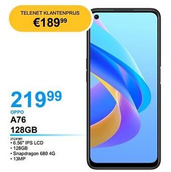 AUVA Oppo a76 128gb aanbieding