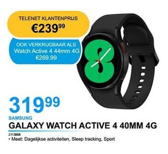 Samsung Smartwatch Galaxy watch active 2 rose gold stainless steel 40 mm  promotie bij Krëfel