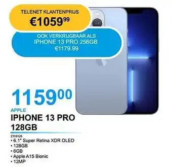 PCS Knokke Apple iphone 13 pro 128gb aanbieding