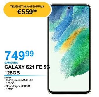 AUVA Samsung galaxy s21 fe 5g 128gb aanbieding