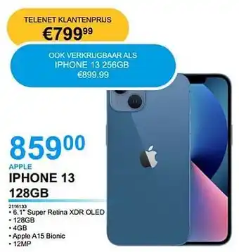 PCS Knokke Apple iphone 13 128gb aanbieding