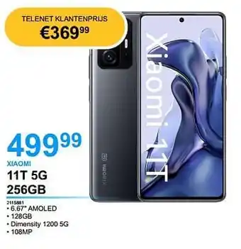 Elektro Van Assche Xiaomi 11t 5g 256gb aanbieding