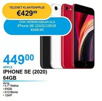 VCD Apple iphone se (2020) 64gb aanbieding